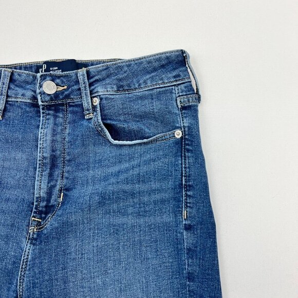 Gap Womens Sky High Universal Distressed Zip Up Denim Legging Stretch Size 6/28R - Picture 3 of 8